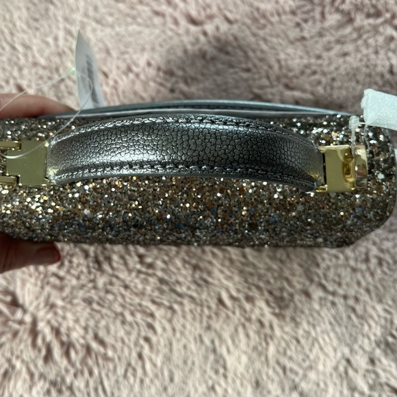NWT KATE SPADE Maisie WKRU5692 Laurel way glitter gunmetal (031) bag - Picture 5 of 7